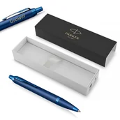 Zestawy piśmiennicze - Długopis Parker IM Monochrome Blue z grawerem - miniaturka - grafika 1