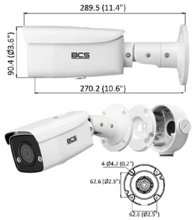 Kamera nocna BCS-V-TIP54FCL6-Ai2 4MPx NightColor 24h/7 Analityka IR60 MicroSD - Kamery IP - miniaturka - grafika 3