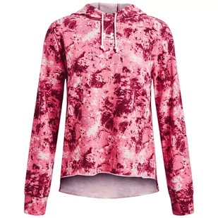 Bluza damska Under Armour Rival Terry Print Hoodie Rozmiar: S / Kolor: różowy - Bluzy sportowe damskie - miniaturka - grafika 1