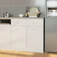 Blaty meblowe i parapety okienne - vidaXL Blat kuchenny, kremowy, 80x60x2,8 cm, płyta wiórowa vidaXL - miniaturka - grafika 1