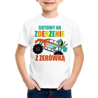 Koszulki dla chłopców - Gotowy na zderzenie z zerówką  - koszulka dziecięca - miniaturka - grafika 1