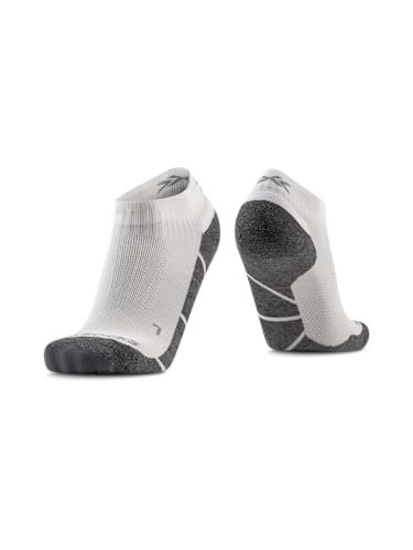 Skarpety sportowe X-Socks Core Natural Low Cut - zwiększony komfort i ochrona podczas biegania, jazdy na rowerze i sportów zimowych - materiały organiczne - Arctic White/Pearl Grey, 45-47