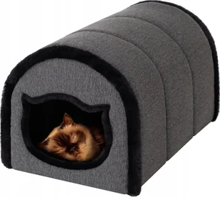 DOGGY R1 BUDKA GATTO INARI CZARNY - Legowiska dla kotów - miniaturka - grafika 1