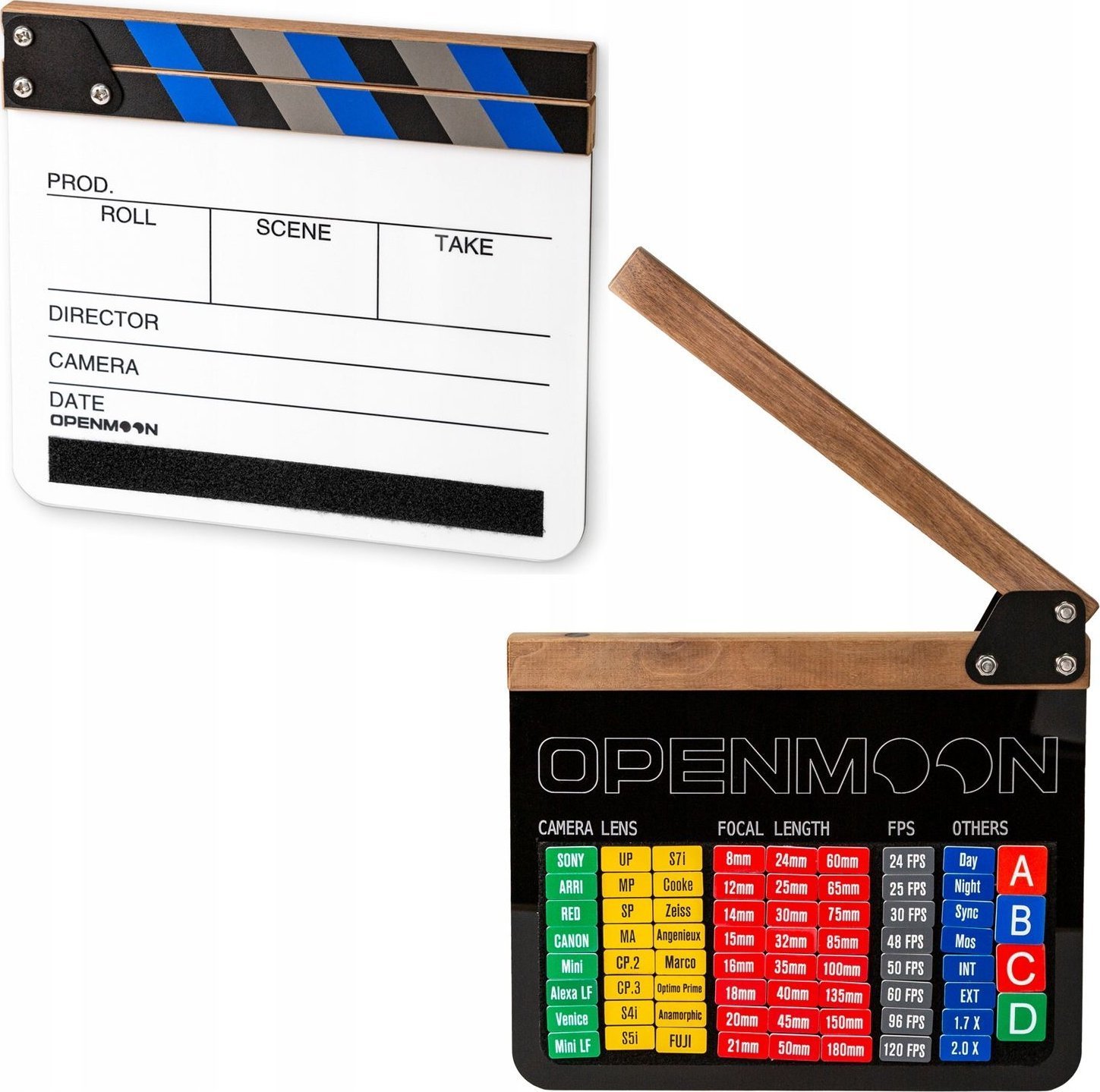 Prof Klaps Filmowy Studyjny Do Filmu Biały Na Pisaki + 68x Znaczniki Magnes / Tpb04