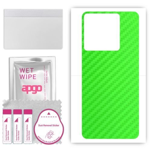 folia naklejka skórka strukturalna na TYŁ do Xiaomi Redmi Note 13 5G - Carbon Zielony - apgo SKINS