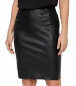 Spódnice - VERO MODA CZARNA SPÓDNICA OŁÓWKOWA Z ELASTYCZNYMI PASKAMI BOCZNYMI L J5A - miniaturka - grafika 1