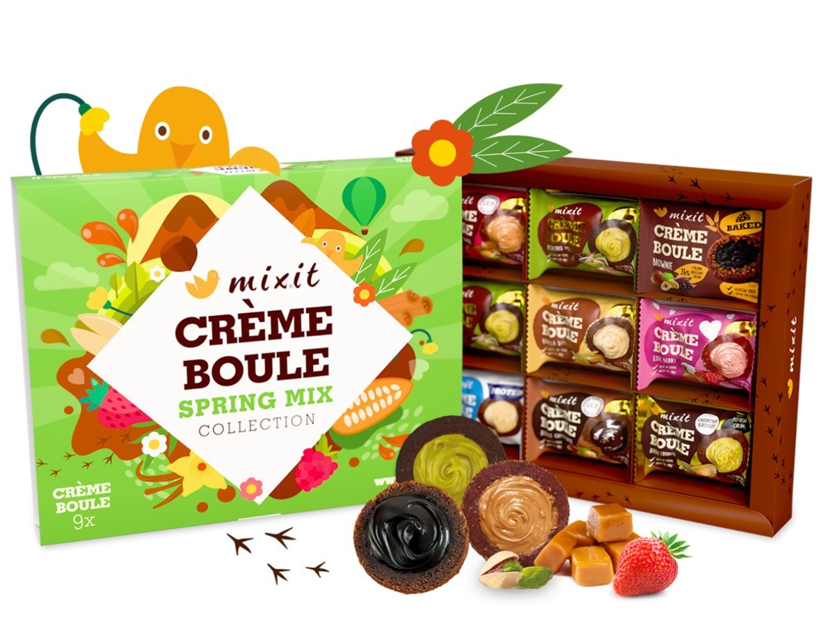Mixit Creme Boule Spring Mix - daktylowe ciasteczka z nadzieniem, 270g