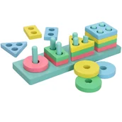 Układanki dla dzieci - Drewniany sorter kształtów edukacyjny układanka - miniaturka - grafika 1