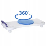 Akcesoria dla osób starszych i niepełnosprawnych - Ławka wannowa, 2 w 1 z obrotowym dyskiem - miniaturka - grafika 1