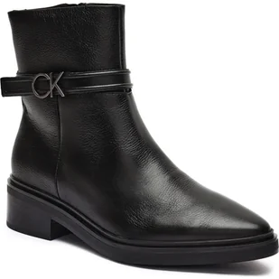 Calvin Klein Skórzane botki - Botki damskie - miniaturka - grafika 1