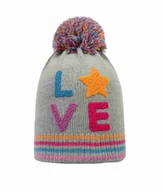 Czapki damskie - Czapka dziewczęca, szara, Love, Döll - miniaturka - grafika 1