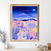 Obrazy i zdjęcia - Plakat Pod Nocnym Niebem Gór - miniaturka - grafika 1