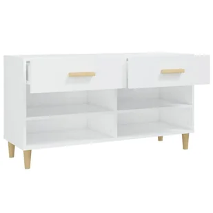 Szafka na buty, wysoki połysk, biała, 102x35x55 cm - Szafki na buty - miniaturka - grafika 9