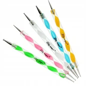 Akcesoria do paznokci - Sonda Dwustronna Kolorowa Do Zdobień Frenchu 5szt. - miniaturka - grafika 1