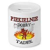 Skarbonki - Dla Napastnika Skarbonka na Urodziny Na Prezent z Nadrukiem ze Zdjęciem + Opakowanie na prezent (wzór 02) - miniaturka - grafika 1