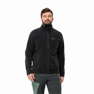 Męska bluza polarowa Jack Wolfskin WALDSTEIG FZ M black - M - Bluzy męskie - miniaturka - grafika 1