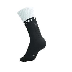 COMPRESSPORT Skarpetki kompresyjne do biegania MID COMPRESSION SOCKS V2.0 black/white - Skarpetki sportowe męskie - miniaturka - grafika 7