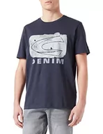 Koszulki męskie - camel active T-shirt męski, niebieski (Night Blue), S - miniaturka - grafika 1