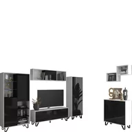 Inne meble do salonu - Zestaw Mebli do Salonu 1 Boss MebloCross Czarny Mat / Dąb Artisan - miniaturka - grafika 1