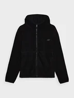 Koszulki sportowe damskie - Damski polar rozpinany z kapturem 4F 4FWMM00TFLEF315 - czarny - miniaturka - grafika 1