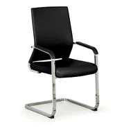 Fotele i krzesła biurowe - B2B Partner Krzesło konferencyjne ELITE, czarny SL-1608C, 271-01 - miniaturka - grafika 1