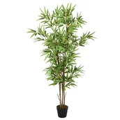 Sztuczne kwiaty - vidaXL Sztuczny bambus, 552 liście, 120 cm, zielony - miniaturka - grafika 1