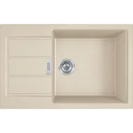 Zlewozmywaki - Franke Sirius 2.0 S2D 611-78 XL Zlewozmywak granitowy jednokomorowy 78x50 cm Tectonite beżowy 143.0676.418 - miniaturka - grafika 1