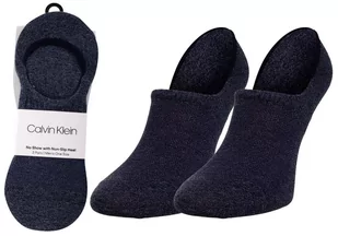 CALVIN  KLEIN SKARPETKI STOPKI MĘSKIE 2 PARY DARK BLUE 100001919 004 - Rozmiar: 40-46 - Skarpetki męskie - miniaturka - grafika 1