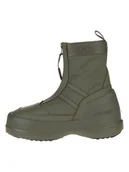Botki damskie - Moon Boot Kozaki "Luna Zip Stiefel" w kolorze khaki - miniaturka - grafika 1