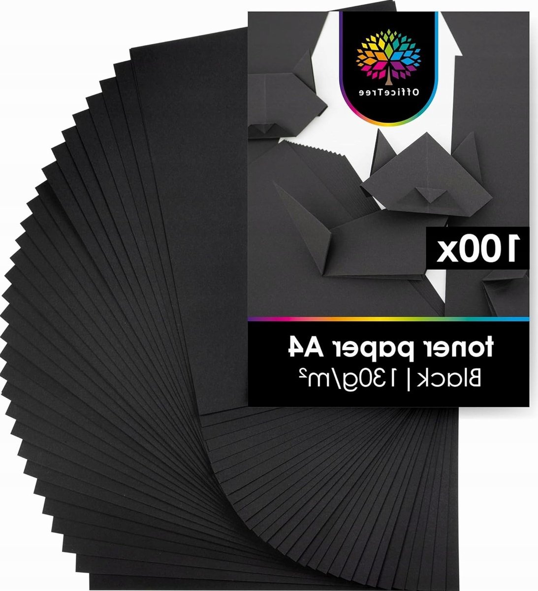 PAPIER 100 ARKUSZY A4 130G CZARNY KARTON KRAWTOWY KONSTRUKCYJNY MATOWY