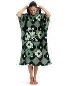 Kurtki damskie - Roxy Ponczo plażowe STAY MAGICAL PRINTED damskie czarne jeden rozmiar - miniaturka - grafika 1