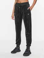 Spodnie sportowe damskie - Guess Spodnie dresowe V3BB27 KBXI2 Czarny Regular Fit - miniaturka - grafika 1