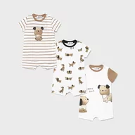 Pajacyki dla niemowląt - Mayoral| Zestaw 3 piżamek / pajacyków r.60 - miniaturka - grafika 1