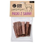 Przysmaki dla psów - John Dog Gryzaki Naturalne Paski z sarny 200g - miniaturka - grafika 1