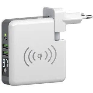 Forever Ładowarka sieciowa z bezprzewodowym power bankiem 6700mAh - Złącza, przejściówki, adaptery - miniaturka - grafika 1