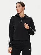 Bluzy damskie - adidas Bluza Future Icons 3-Stripes IP1533 Czarny Loose Fit - miniaturka - grafika 1