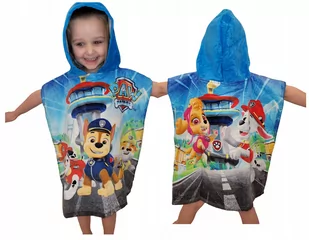 Psi Patrol Poncho Z Kapturem Ręcznik Plażowy 50X115 - Okrycia kąpielowe dla dzieci - miniaturka - grafika 1