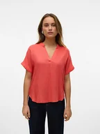 Bluzki damskie - Vero Moda Bluzka w kolorze koralowym - miniaturka - grafika 1