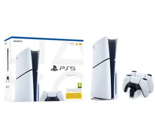 Sony PlayStation 5 Slim E Chassis PS5 1TB z napędem + Dodatkowy Pad + Stacja Ładowania DualSense - Konsole Playstation - miniaturka - grafika 1
