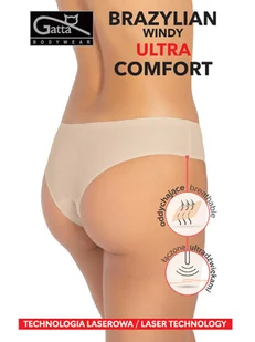 Figi Brazilian Windy Ultra comfort Beige (Rozmiar L) - Majtki damskie - miniaturka - grafika 1