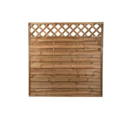 Ogrodzenia - Płot lamelowy szczelny Monaco 179x179 cm drewniany brązowy Werth-Holz - miniaturka - grafika 1