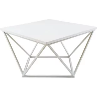 Stolik kawowy Curved 60 cm biały 10-1568-60-WW-MDF - Ławy i stoliki kawowe - miniaturka - grafika 1