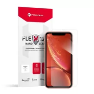 Szkła hartowane na telefon - Forcell Szkło hybrydowe Flexible Nano Glass do iPhone Xr/11 - miniaturka - grafika 1