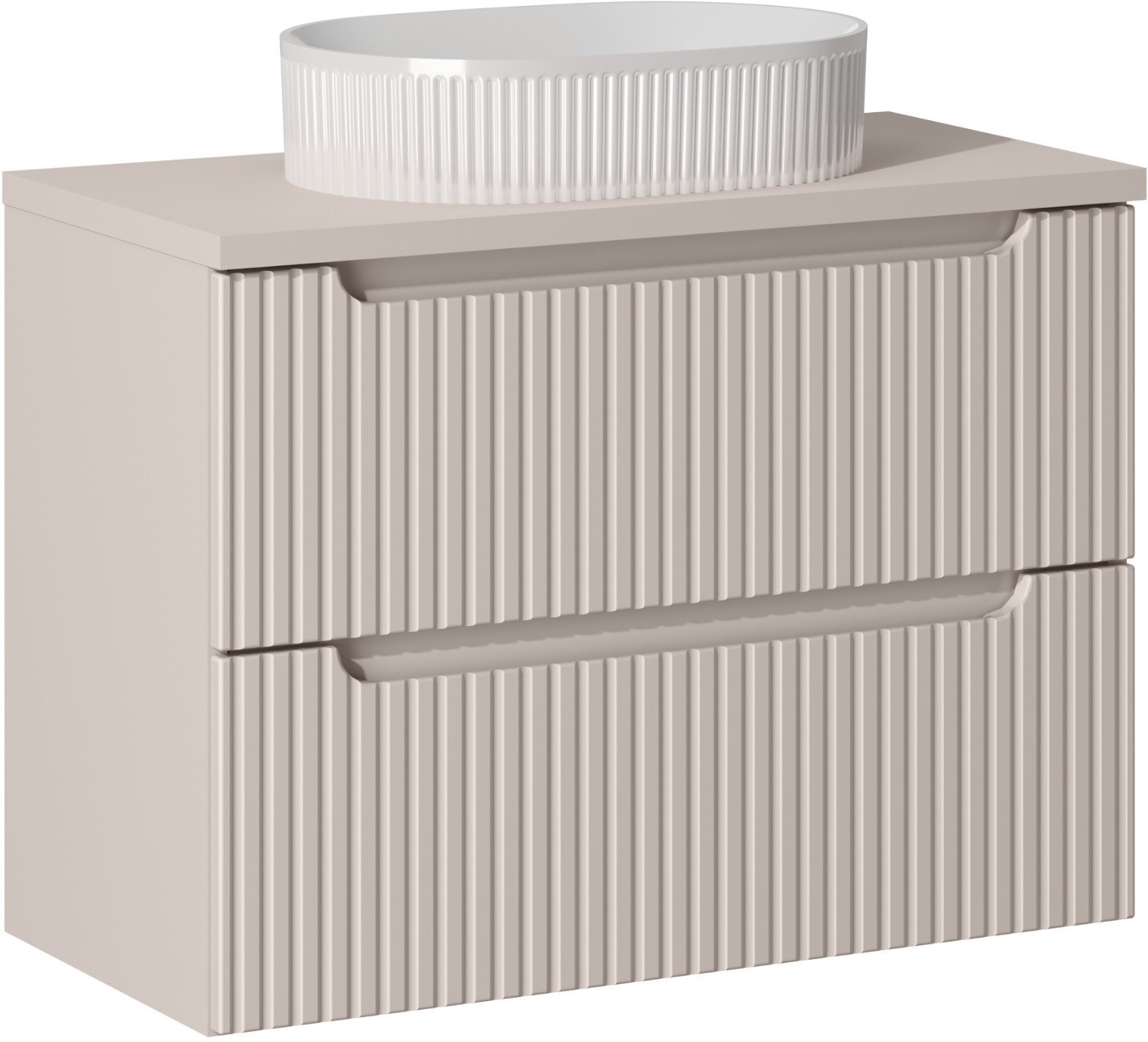 Zestaw meblowy 80cm z blatem i umywalką nablatową Beyond