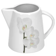 Dzbanki i imbryki - Van Well Vanda dzbanek na mleko z białą orchideą, 230 ml, nalewak, dzbanek na śmietankę, akcesoria do kawy, dekoracja kwiatowa, porcelana szlachetnej marki - miniaturka - grafika 1