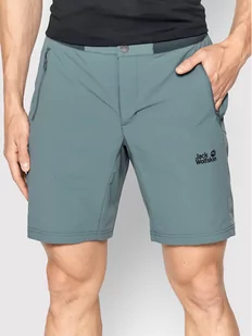 Jack Wolfskin Szorty sportowe Trail 1505951 Szary Regular Fit - Spodnie sportowe męskie - miniaturka - grafika 1