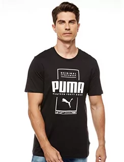 Bluzy męskie - PUMA Bluza męska Puma Tee czarny czarny xxl - grafika 1