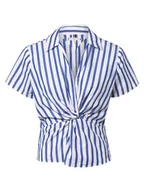 Bluzki damskie - Tommy Hilfiger - Bluzka damska, niebieski|biały - miniaturka - grafika 1