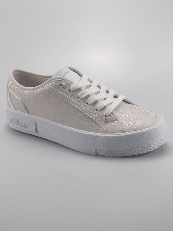 s.Oliver Sneakersy w kolorze szaro-srebrnym