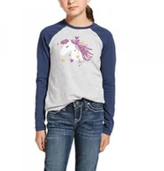 Koszulki jeździeckie - Ariat Koszulka młodzieżowa MY LOVE AW20 - heather grey - miniaturka - grafika 1
